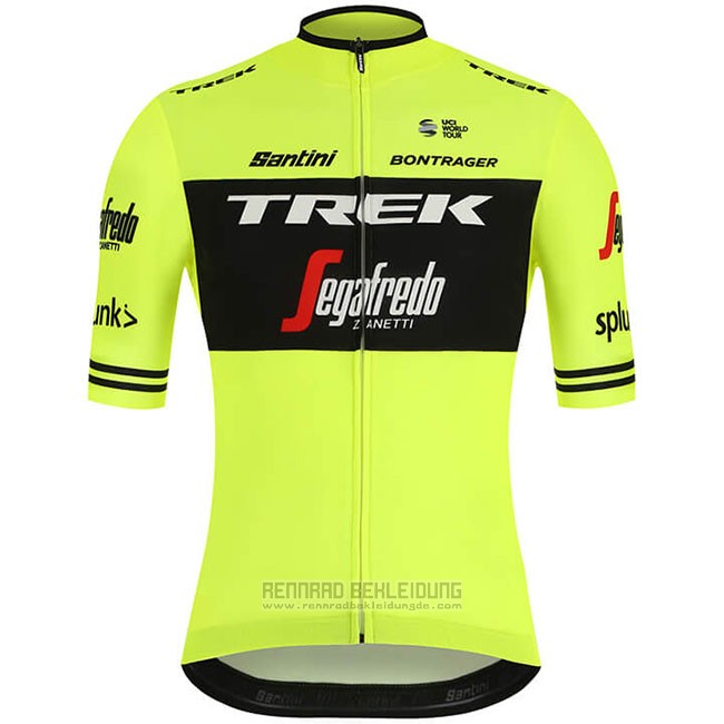 2019 Fahrradbekleidung Trek Segafredo Grun Shwarz Trikot Kurzarm und Tragerhose